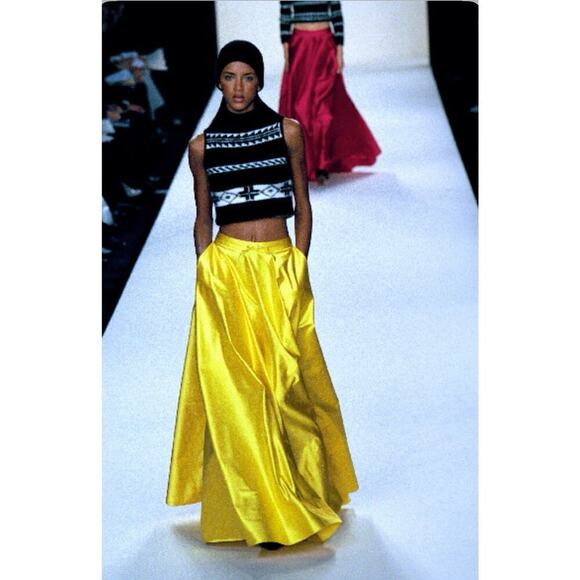 Ralph Lauren Collection Purple Label Runway Silk Maxi Skirt Black Long 1999 90s - Picture 8 of 16
